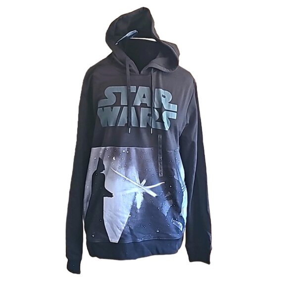 NWT Disney Star Wars Hooodie Sweater Epic Light Saber Battle front pockets - Picture 1 of 8